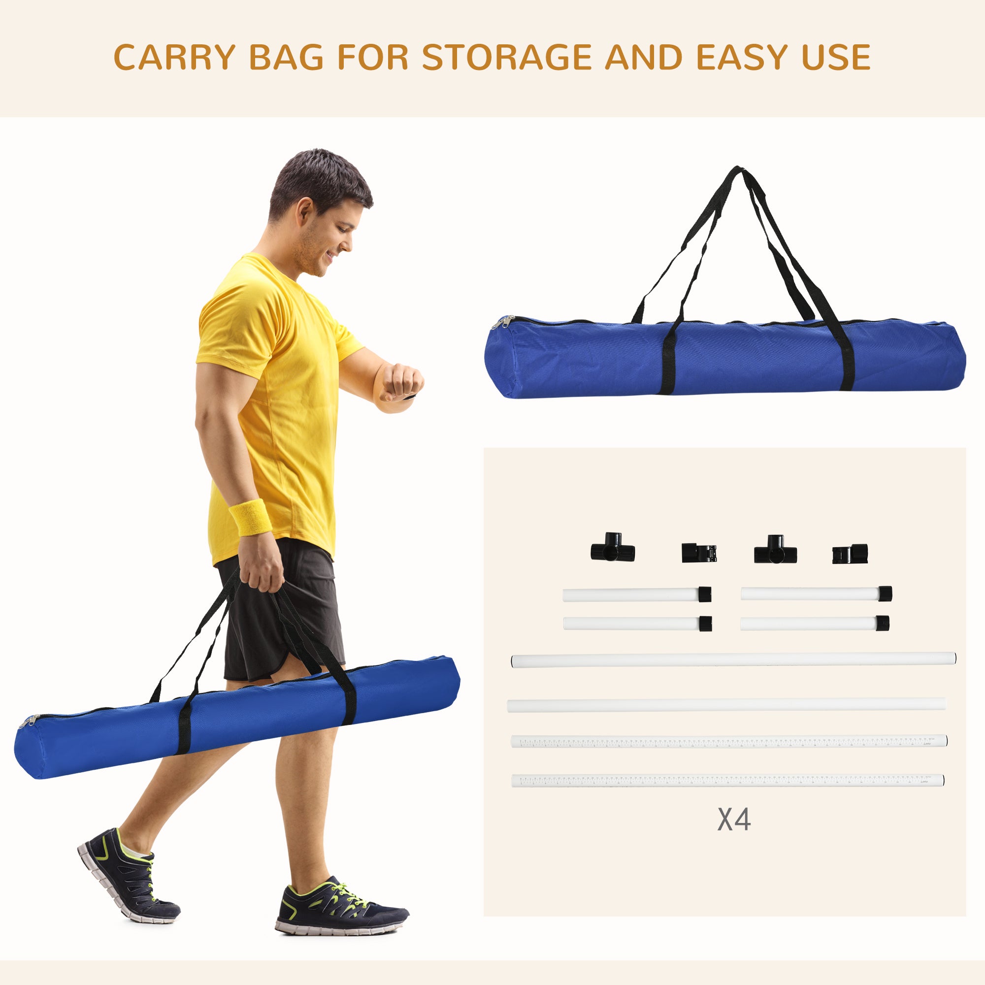 4 - piece Dog Agility Training Equipment With Height - adjustable Jumping Poles - 5 - CJ
