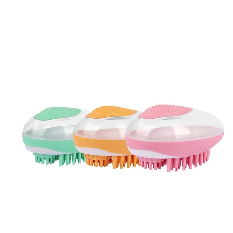 Dog Cat Bath Brush 2 - in - 1 Pet SPA Massage Comb Soft Silicone Pets Shower Hair Grooming Cmob Dog Cleaning Tool Pet Products - 0 - CJ