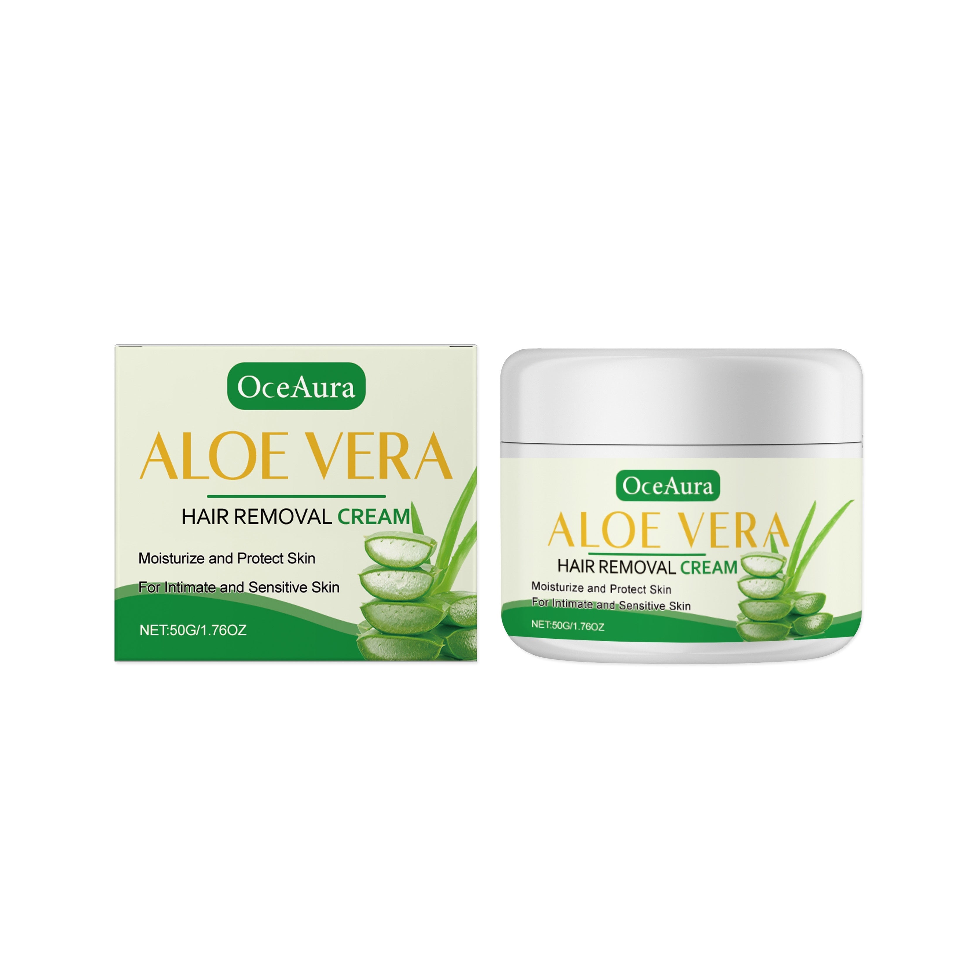 Aloe Vera Moisturizing Hair Removal Cream - 0 - CJ - 50g - CJST236306601AZ