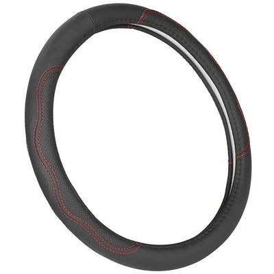 Steering Wheel Cover 14.5in - 15in Diameter Universal Fiber Leather Car - 5 - CJ