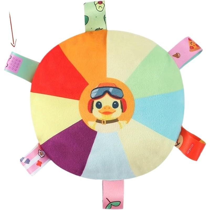 Plush Pet Dog Flying Discs Chew Toys, InteractiveTug Of War Dog Toys With Bells Inside,TurntablePattern Washable Bite - Resistant Pet Toys ForDogs - 5 - CJ
