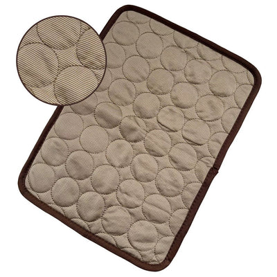 Pet Dog Cat Ice Silk Cold Nest Pad For Cooling In Summer - 0 - CJ - Brown - 70x56cm - CJJJCWGY00320 - Brown - 70x56cm
