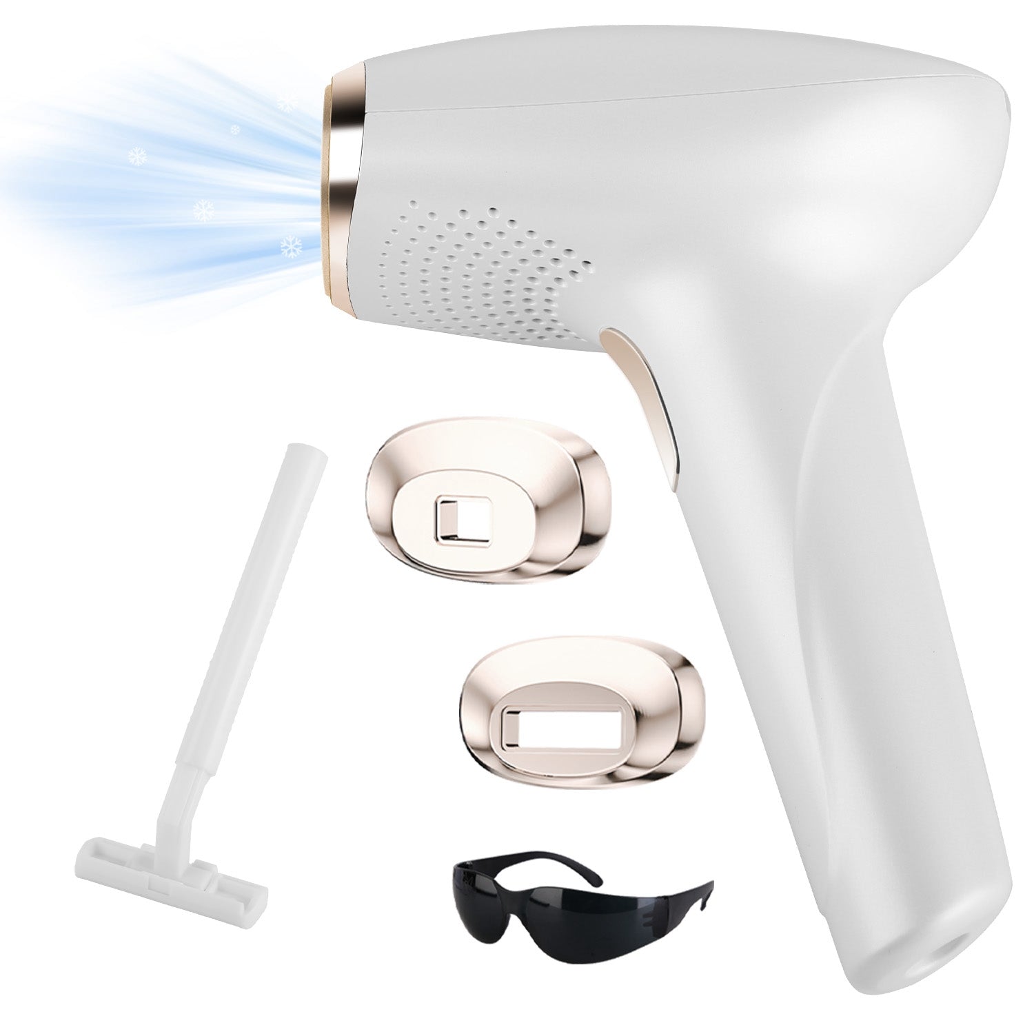3 In 1 Ice Cooling Laser Hair Removal Painless Permanent At - Home IPL Hair Removal With 999,999 Flashes 9 Energy Levels 2 Modes For Armpits Legs Arms Bikini Line - 5 - CJ