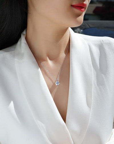 1Time Lasts - A Fashionable And Luxurious Diamond Jewelry Pendant Set With 2 - carat, 3 - carat And 5 - carat Moissan Diamonds, S925 Sterling Silver And Platinum Plating Prohibit TikTok sales - 5 - cj