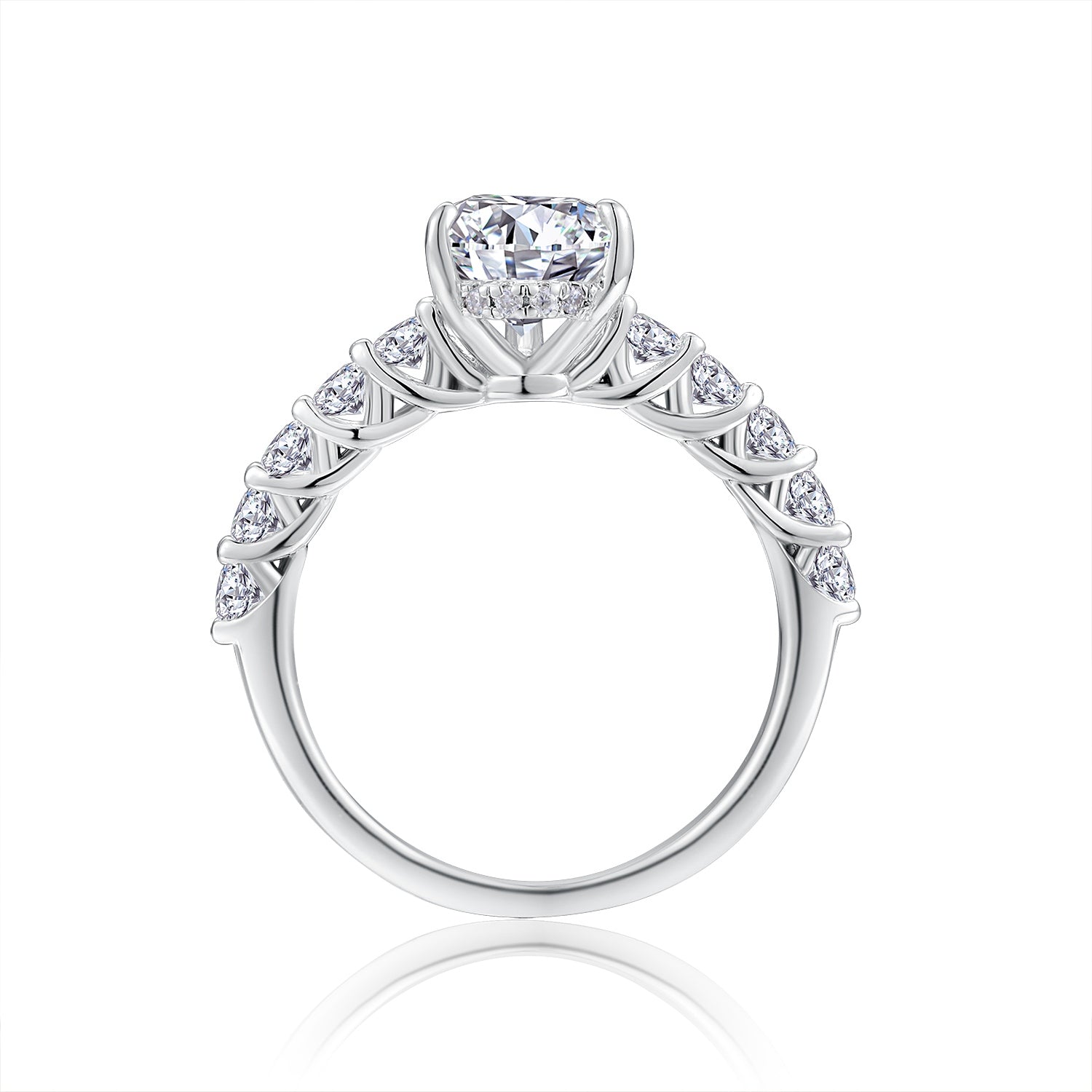 1Moonlight Water Drop - A Fashionable Diamond Jewelry Piece Set With Moissanite S925 Sterling Silver And Platinum Diamond Ring Prohibit TikTok sales - 5 - CJ