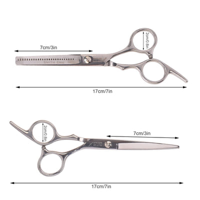 Hair Cutting Scissors Set, 6 Inch Hairdressing Thinning Shears For Hair Cutting For Women, Men, Kids - Silver - 5 - CJ