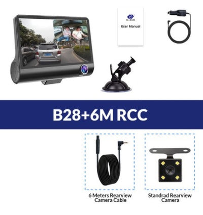 1080P High - definition Three - record Driving Recorder - 0 - CJ - B28+6M RCC - NO SD CARD - CJQCQCHS00018 - B28+6M RCC - NO SD CARD