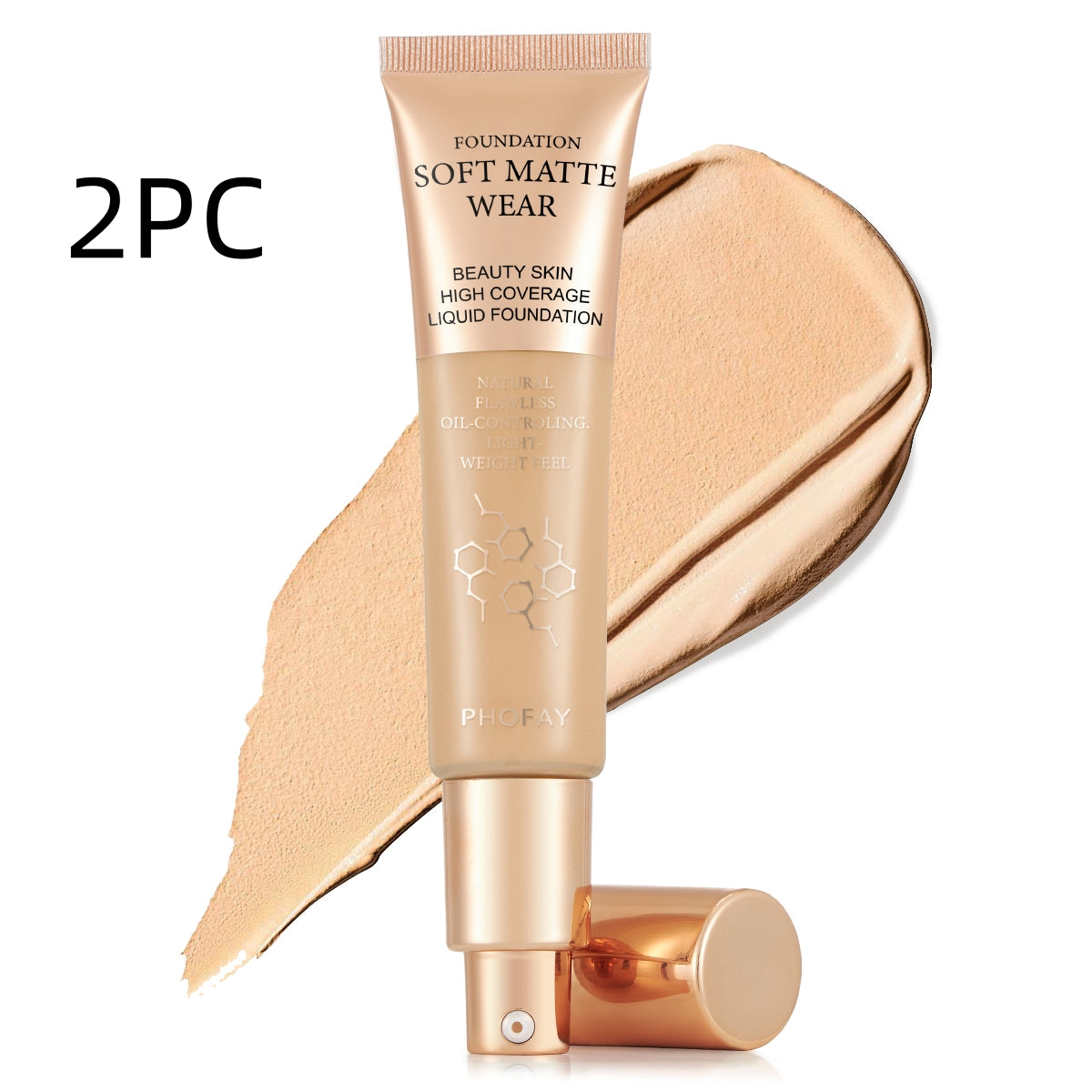 PHOFAY Full Coverage Foundation - 4 - CJ - 05 2pcs - CJCZ212019616PK