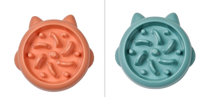 Pet Dog Cat Slow Feeder Bowls Anti Choking Slow Feeder Dish Bowl Home Dog Eating Plate Anti Gulping Bowl Supplies - 0 - CJ - Set - CJGY174846504DW