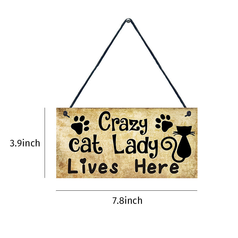 Wooden Cat Pendant For Pets Vintage Style - 0 - CJ