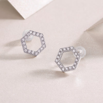 1Empowering The Future - Fashionable, Trendy And Affordable Jewelry With Moissanite S925 Sterling Silver And Platinum - plated Stud Earrings Prohibit TikTok sales - 5 - cjdropshipping