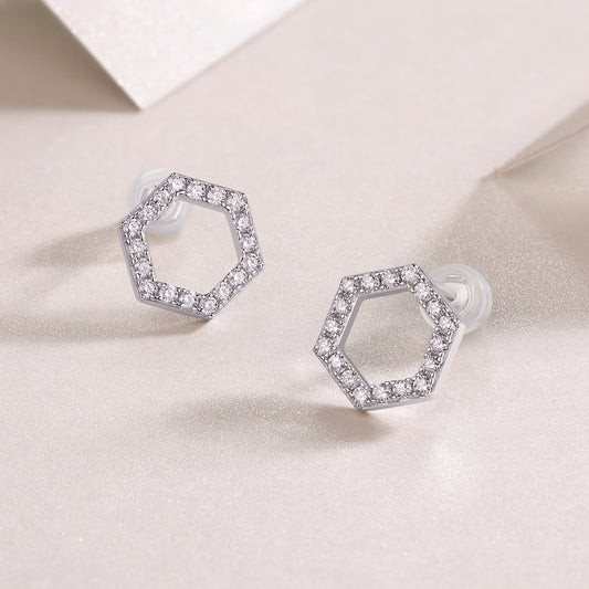 1Empowering The Future - Fashionable, Trendy And Affordable Jewelry With Moissanite S925 Sterling Silver And Platinum - plated Stud Earrings Prohibit TikTok sales - 5 - cjdropshipping