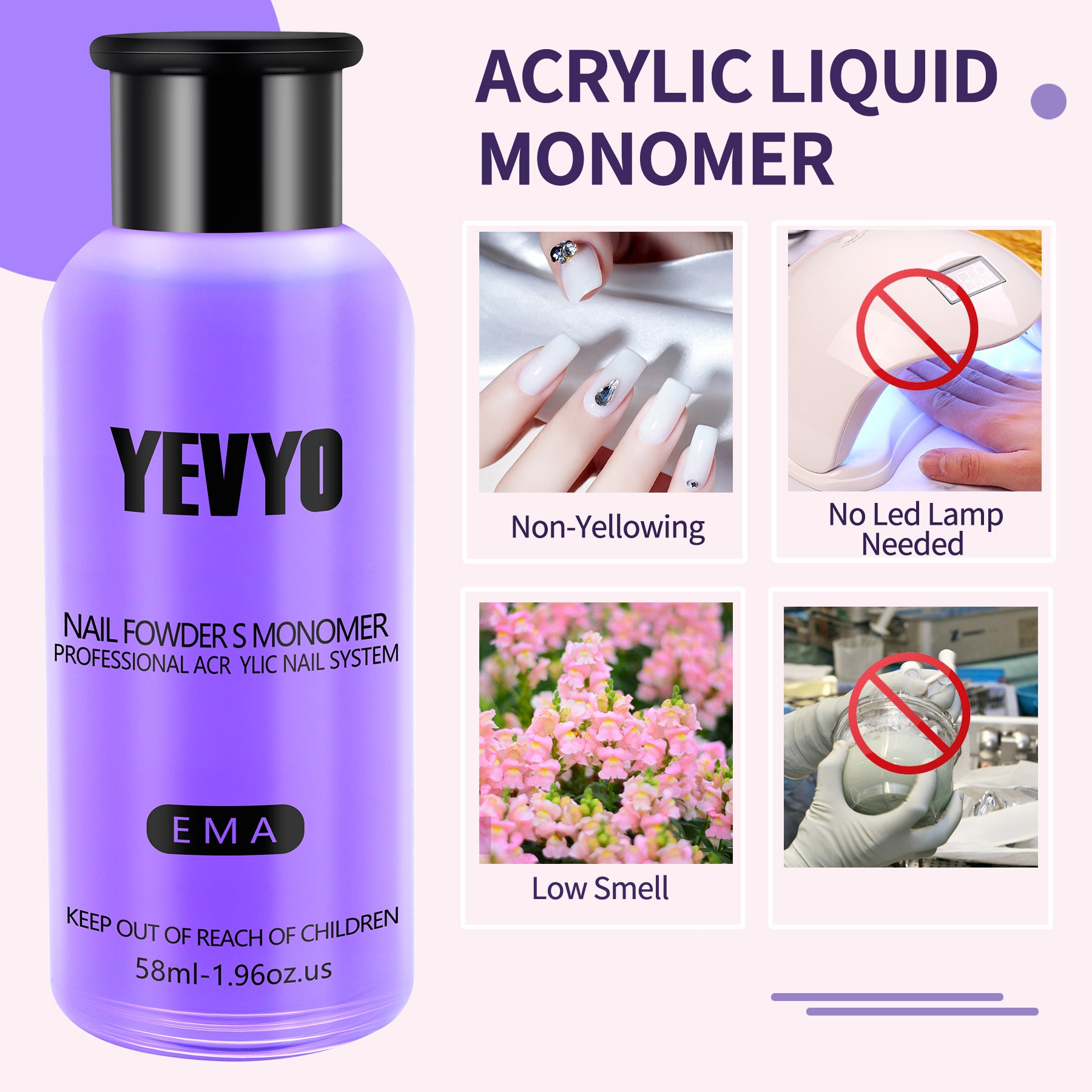 Acrylic Nail Kit, Acrylic Powder And Liquid Set, With Clear, Nude, Pink, White Nail Powder And Monomer, Professional Acrylic Nail Brush Nail Forms For Acrylic Nails Extension, Beginner And Home DIY - 5 - CJ