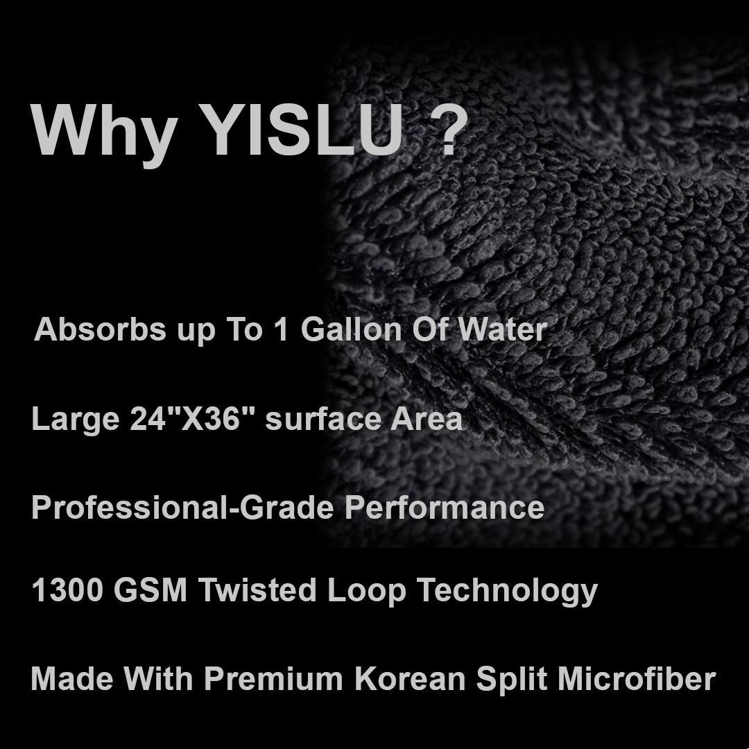 15x15in And 24x36in YISLU Drying Towel - Super Absorbent Car Drying Towel, Woven With Twisted Microfiber, 1300 GSM High Quality Microfiber 70 30 Mixed Twisted Microfiber - 5 - CJ