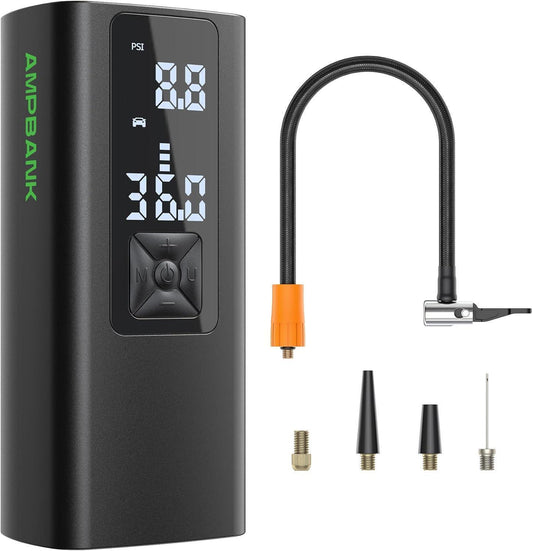 Portable Car Air Pump, Car Tire Automatic Air Pump, Lithium Battery Air Pump With Pressure Gauge And Led Screen, Suitable For Cars, Motorcycles, Bicycles, Balls - 5 - CJ