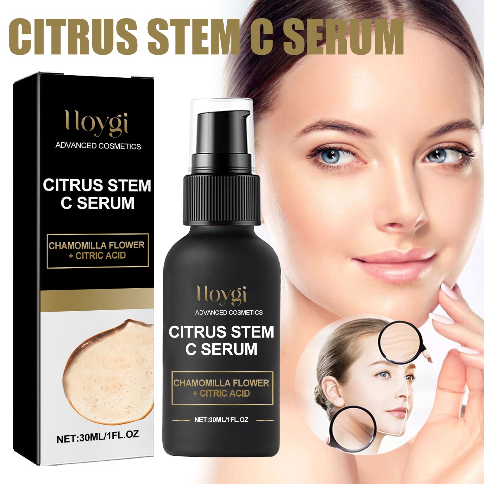 Hoygi Citrus Stem C Serum, Reduce Wrinkles Improve Skin Elasticity Firming And Lifting Anti - Aging Serum - 5 - CJ
