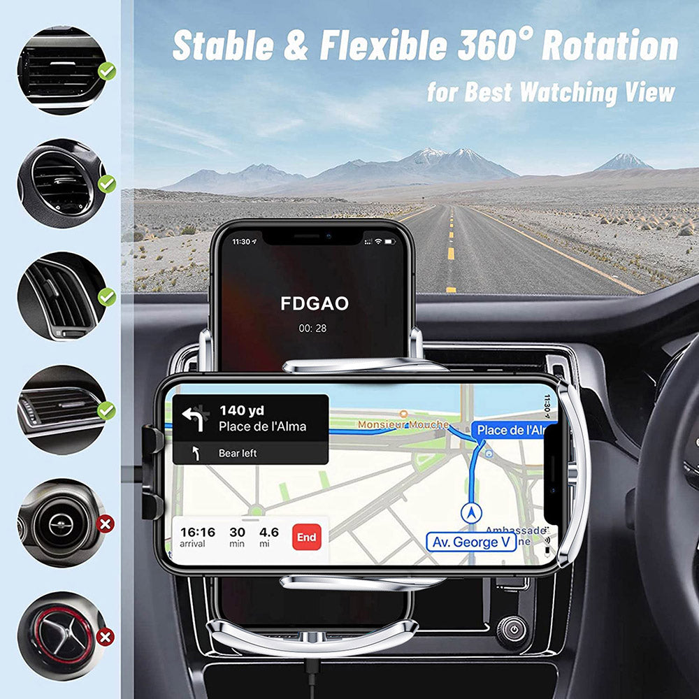 Fully Automatic Induction Car Wireless Charging Mobile Phone Holder - 0 - CJ
