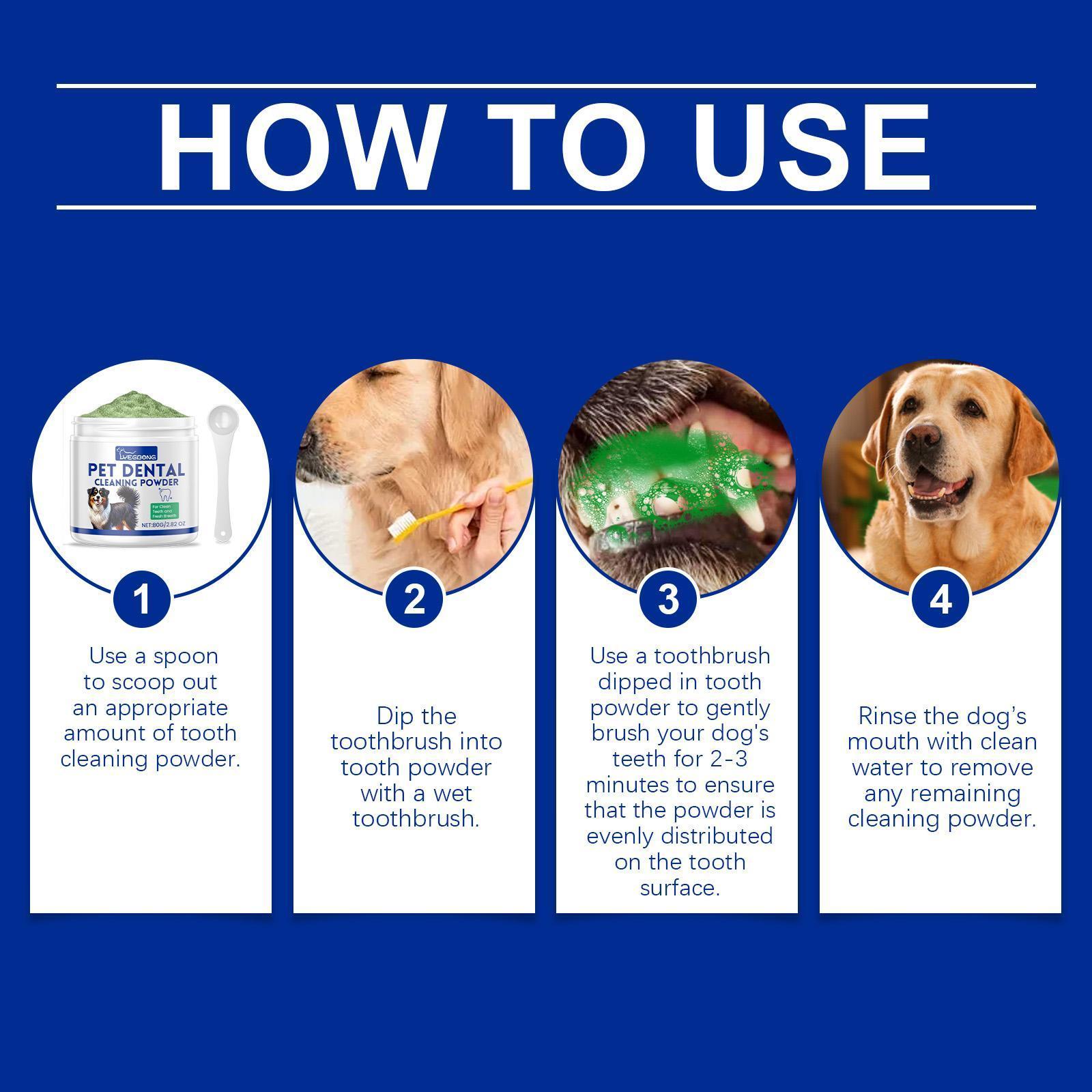 Yeagerbong Dog Tooth Cleaning Powder Gently Cleans Tartar Stains And Freshens Breath - 5 - CJ