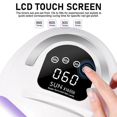 UV LED Nail Lamp Professional LED Nail Dryer For Gel Nails With Removable Base, Touch Screen 4 Timers And Automatic Sensor UV LED Nail Lamp Professional LED Nail Dryer For Gel Nails With Removable Bas - 5 - CJ