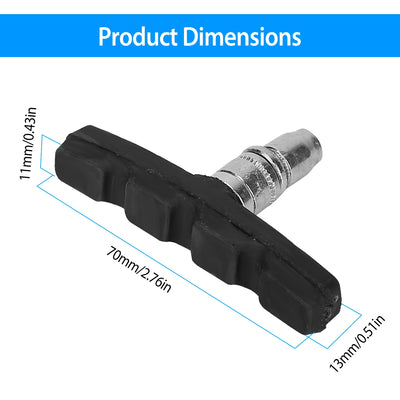 5 Pairs V Bike Brake Pads Road Mountain Bicycle V - Brake Blocks Set 70mm Non - Slip V Bicycle Stop Caliper With Hex Nuts And Spacers - 5 - CJ