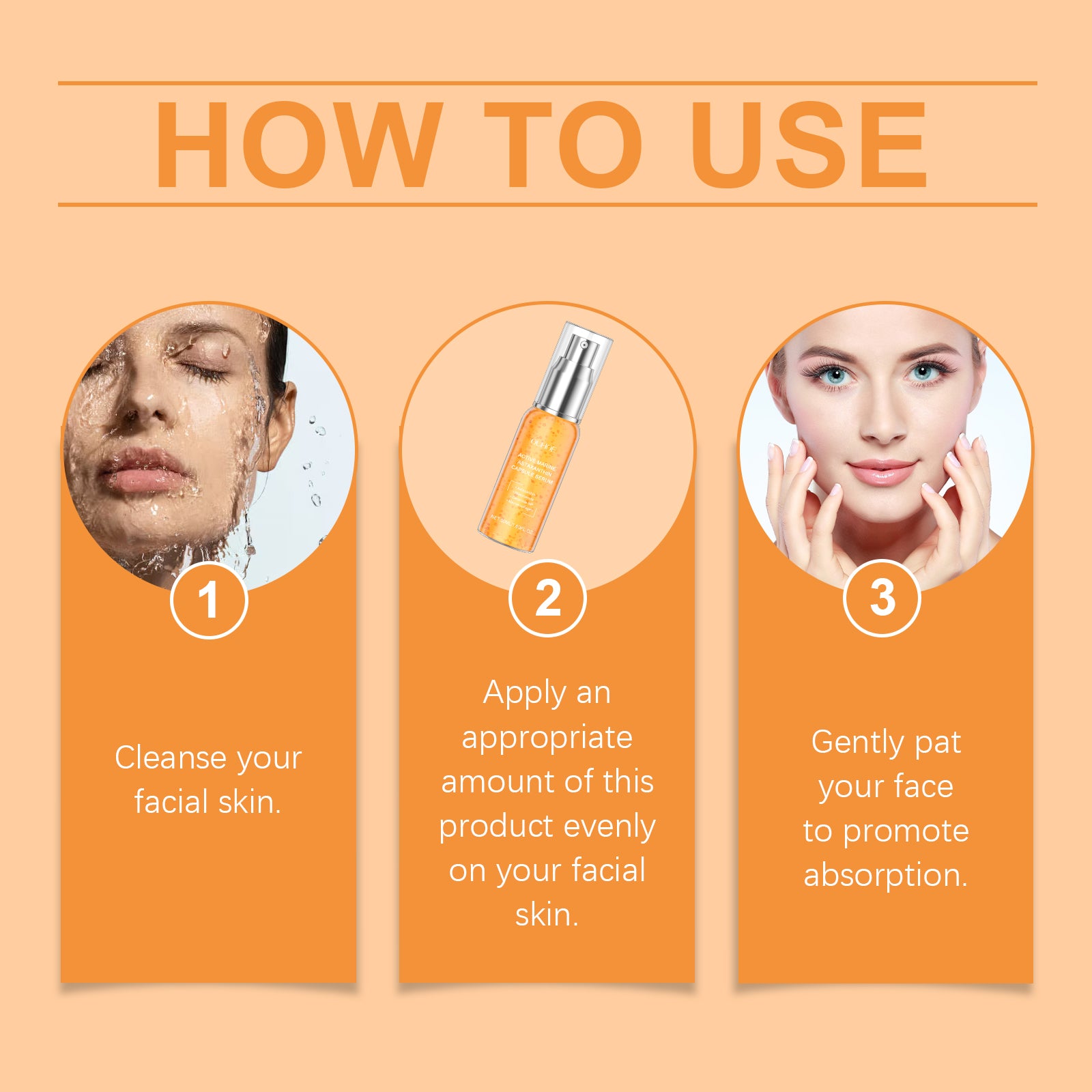OUHOE Astaxanthin Facial Essence, Moisturizes And Moisturizes Delicate Skin Hydrating, Brightening And Moisturizing Skin Essence - 5.0 - CJ