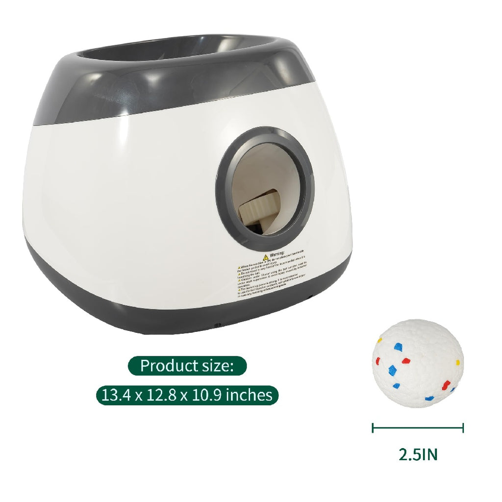 Only Supports Self Pickup  Dog Ball Thrower, Automatic Ball Launcher, Indoor-Outdoor Interactive Dog Toy With Three Scopes, Includes Balls And A Data Cable, Grey-Green