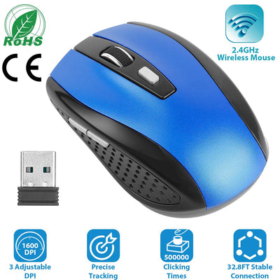 2.4G Wireless Gaming Mouse Optical Mice WIth Receiver 3 Adjustable DPI 6 Buttons For PC Laptop Computer Macbook - 5 - CJ