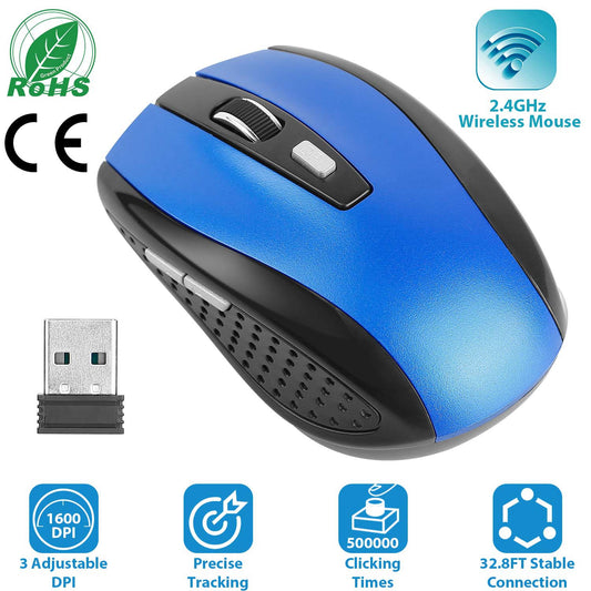2.4G Wireless Gaming Mouse Optical Mice WIth Receiver 3 Adjustable DPI 6 Buttons For PC Laptop Computer Macbook - 5 - CJ