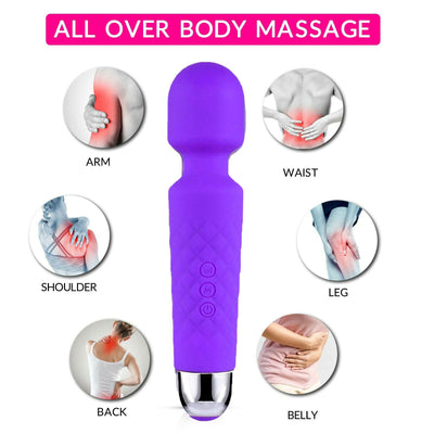 Magic Massage Wand Muscle Relaxation Massager 20 Speed Vibrating Full Body Therapy Motor Vibration - 5 - CJ