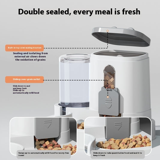 Pet Feeder Automatic Drinking Water Large Capacity Integrated - 0 - CJ