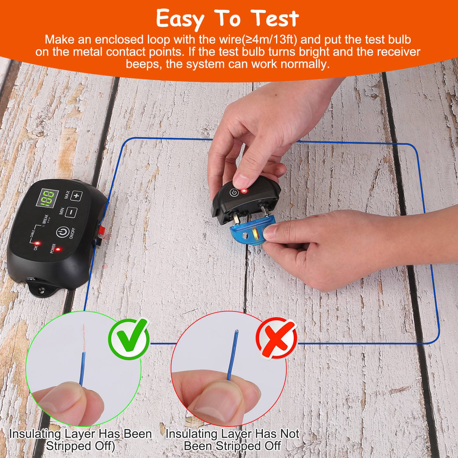 1Set Dog Fence System Pet Containment System With One Hundred Adjustable Levels IPX7 Waterproof Rechargeable Receiver Underground Fence For Small Medium Large Dog - 5 - CJ