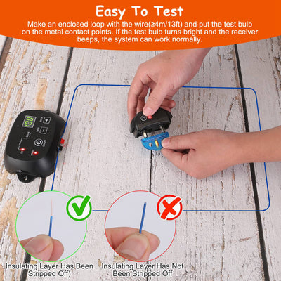 1Set Dog Fence System Pet Containment System With One Hundred Adjustable Levels IPX7 Waterproof Rechargeable Receiver Underground Fence For Small Medium Large Dog - 5 - CJ