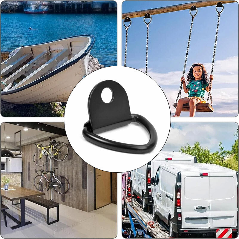 10Pcs V - Rings Hook Tie Down Point Load Securing Lashing Ring Heavy Duty Anchor. - 5 - CJ