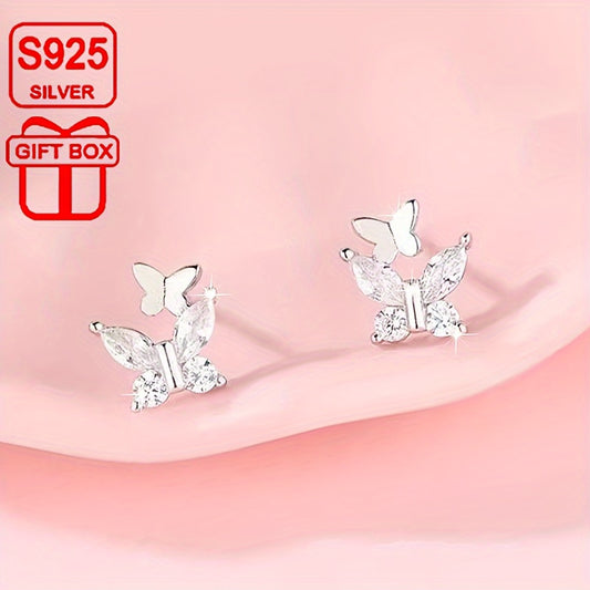Full Body Material 925 Sterling Silver Anti Allergic Earrings - 5 - CJ