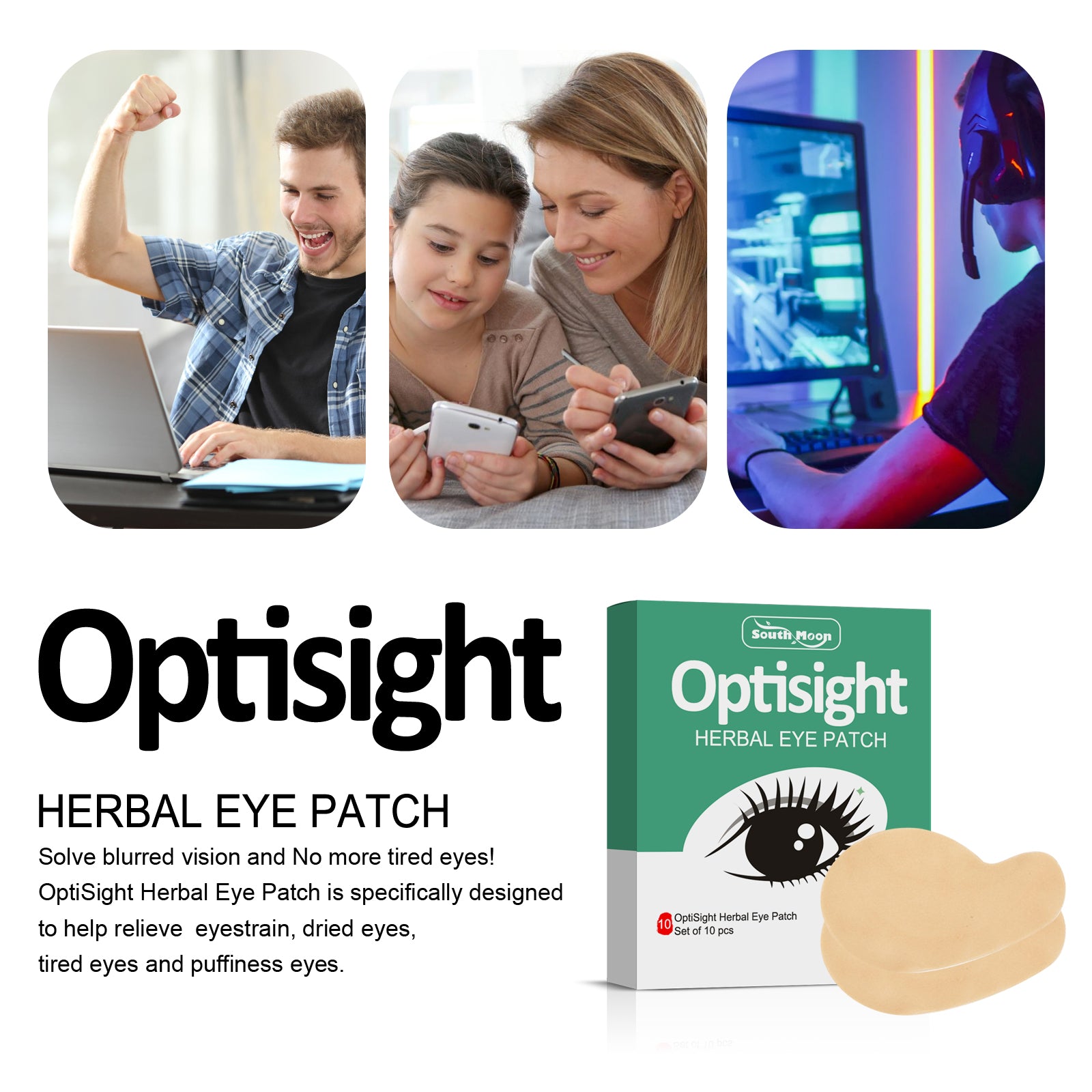 South Moon Ai Cao Eye Protection Patch Box For Staying Up Late, Dry Eyes, Dry Eyes, Cold Compress Patch, Moxibustion, Student Vision Protection Patch - 5 - CJ