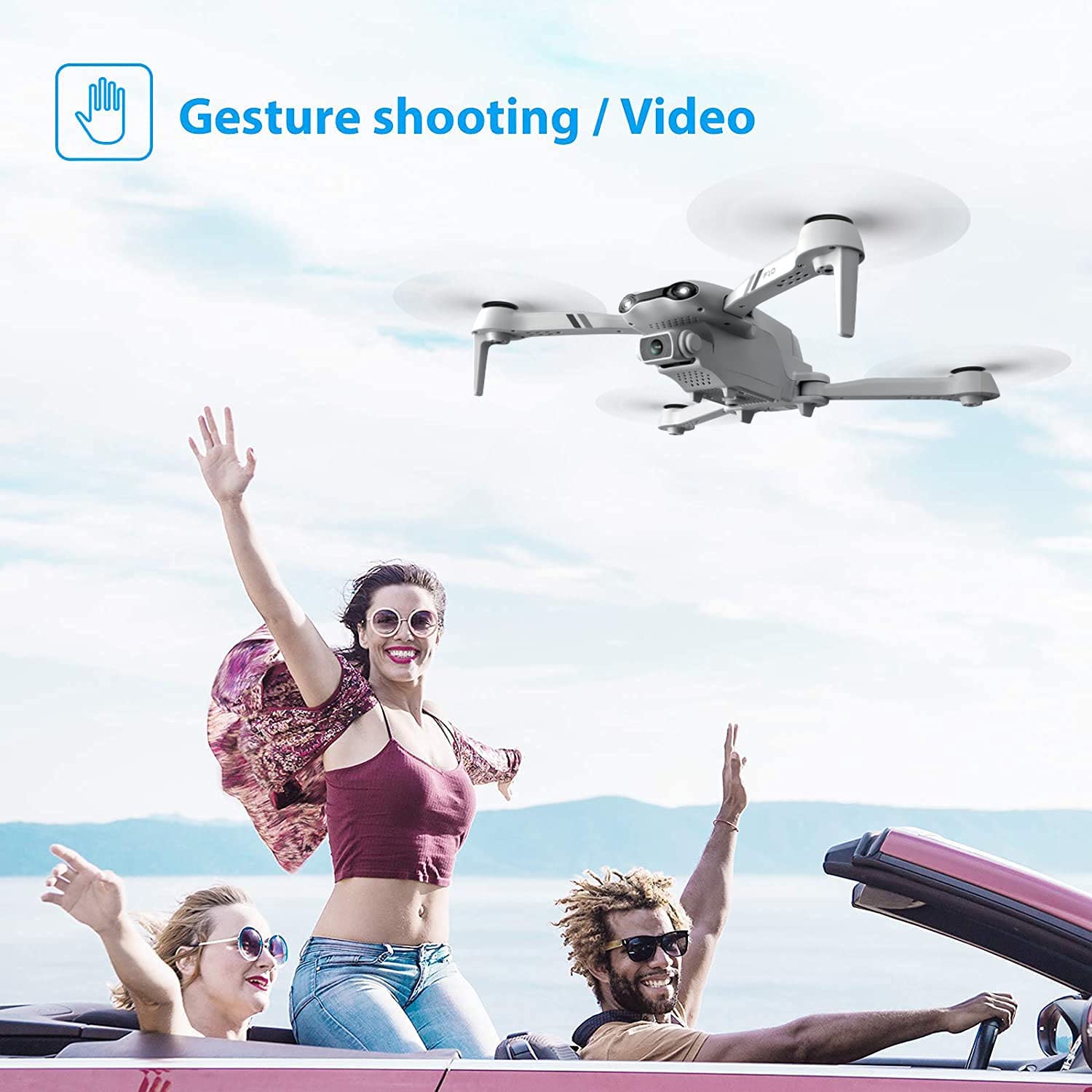UK  F10 Foldable Drone With Camera WIFI FPV For Adults,1080P HD FPV Live Video RC Quadcopter,Logistics Is Randomly Sent By EVRI,ROYAL MAIL,Amazon Logistics - 5 - CJ