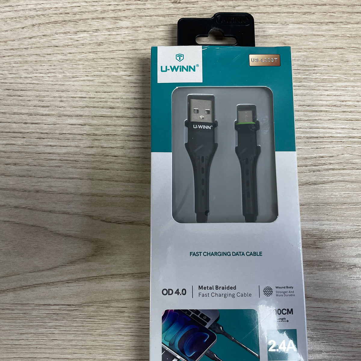 L203 USB - C Cable 2.4A 1M Black USB 3.0 UWINN - 5 - CJ