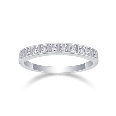 1Diamond Ring Luxury Fashion Set Moissanite Silver Ring Prohibit Tk Sales - 5 - CJ