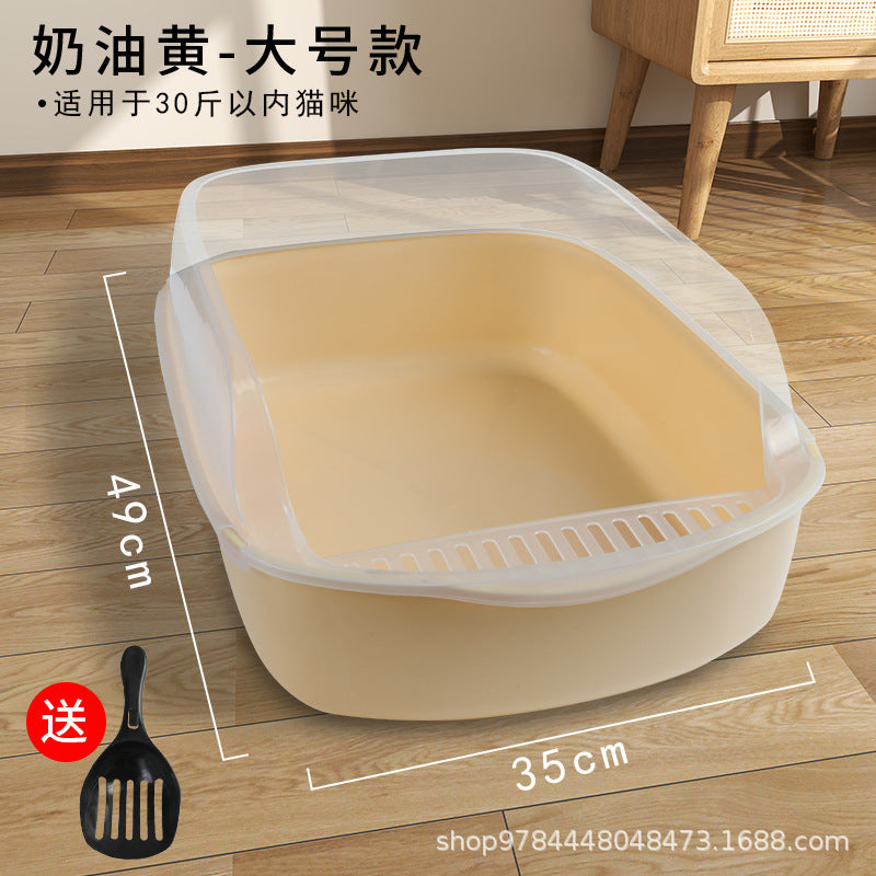 Semi - closed Anti - sand Litter Box - 0 - CJ