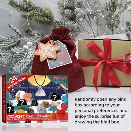Dowmoo Christmas Advent Calendar Mineral Blind Box 24 - Box Christmas Gift Toy Mineral Blind Box - 5 - CJ