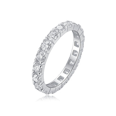 1Starry Sky Diamond Ring Luxury Fashion Set Moissanite Silver Ring Prohibit TikTok sales - 5 - CJ