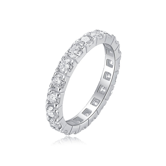 1Starry Sky Diamond Ring Luxury Fashion Set Moissanite Silver Ring Prohibit TikTok sales - 5 - CJ