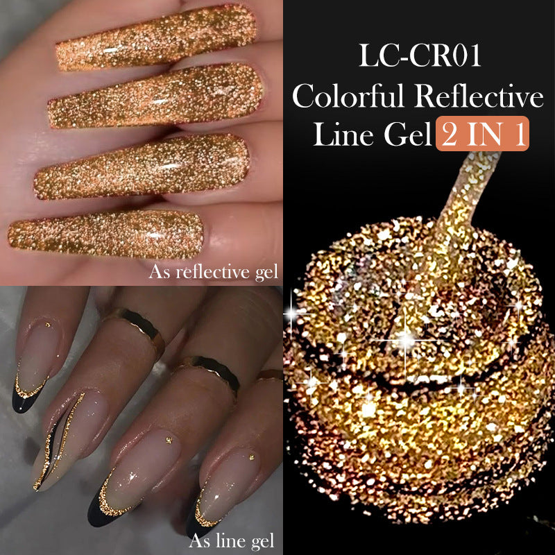Nail Gel With A Glittery Brushed Finish And Reflective Sequins - 0 - CJ
