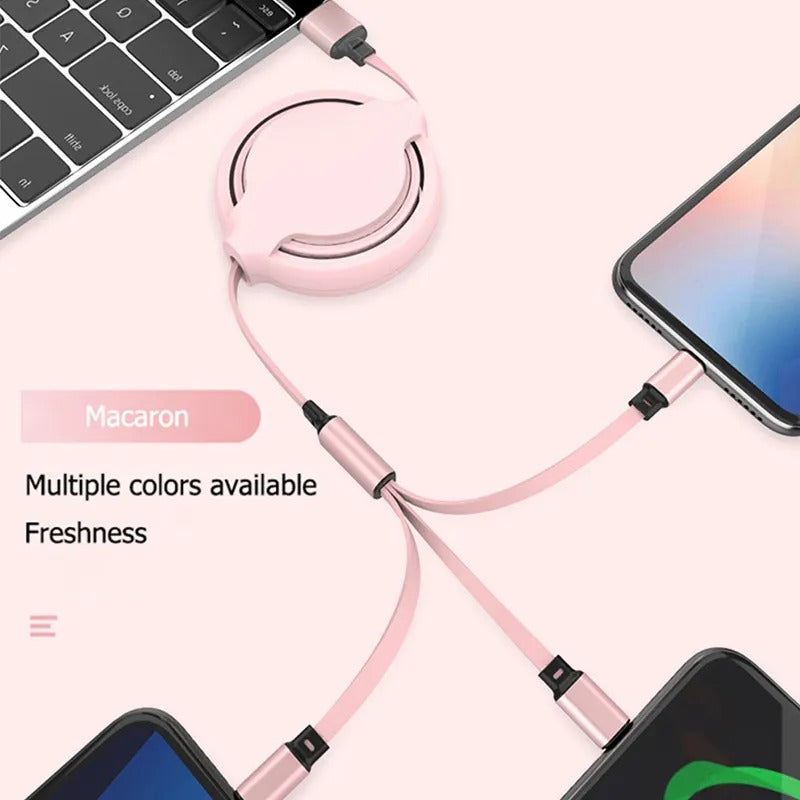 Three - in - one Mobile Phone Data Cable, Free Switching Of Interfaces, Multi - device Charging Is Super Convenient. - 5 - CJ
