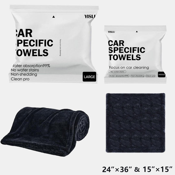 15x15in And 24x36in YISLU Drying Towel - Super Absorbent Car Drying Towel, Woven With Twisted Microfiber, 1300 GSM High Quality Microfiber 70 30 Mixed Twisted Microfiber - 5 - CJ