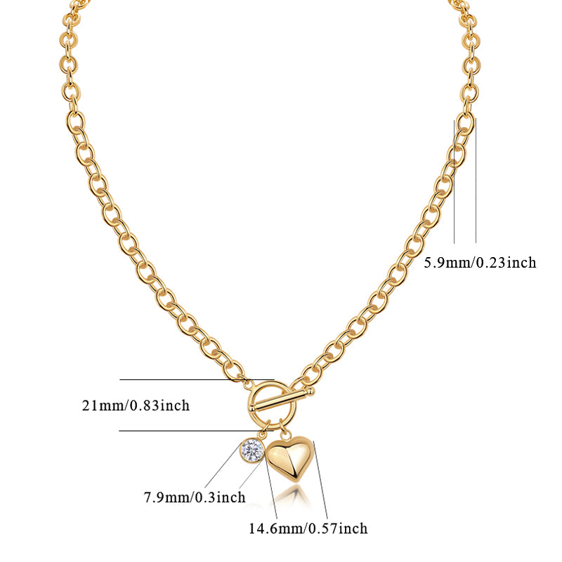 1Meteor Wish Luxury Fashion Diamond Pendant Necklace Set With Mosan Diamond Silver Ornaments Prohibit TikTok sales - 5 - CJ