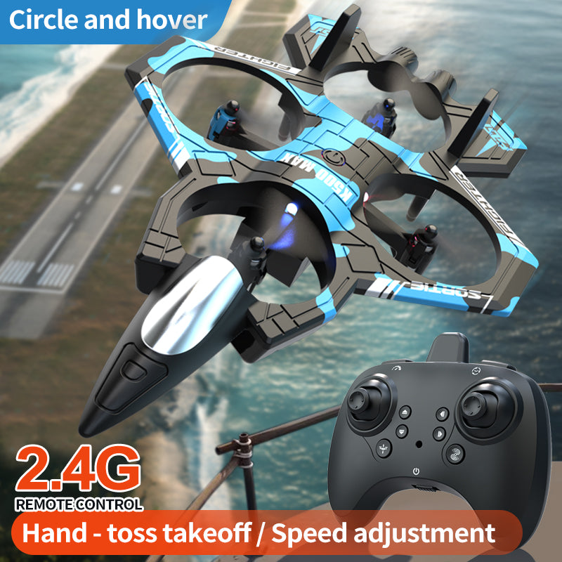 K500 Combat Drone Four - Channel Hovering Quadcopter With Altitude Hold, Flip Stunts, And Remote Control Lighting Plane - 5 - CJ