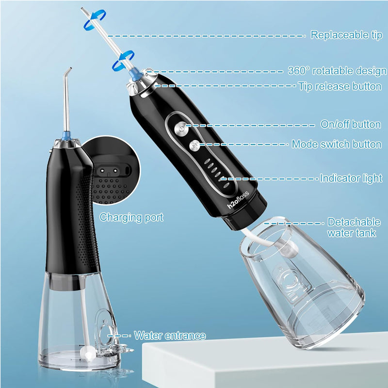 Water Dental Flosser Teeth Pick Portable Oral Irrigator With 5 Modes IPX7 - 5 - CJ