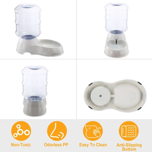 3.5L/1Gal Pet Water Dispenser Self - Dispensing Gravity Pets Water Feeder Automatic Pet Waterer Cat Dog - 5 - CJ