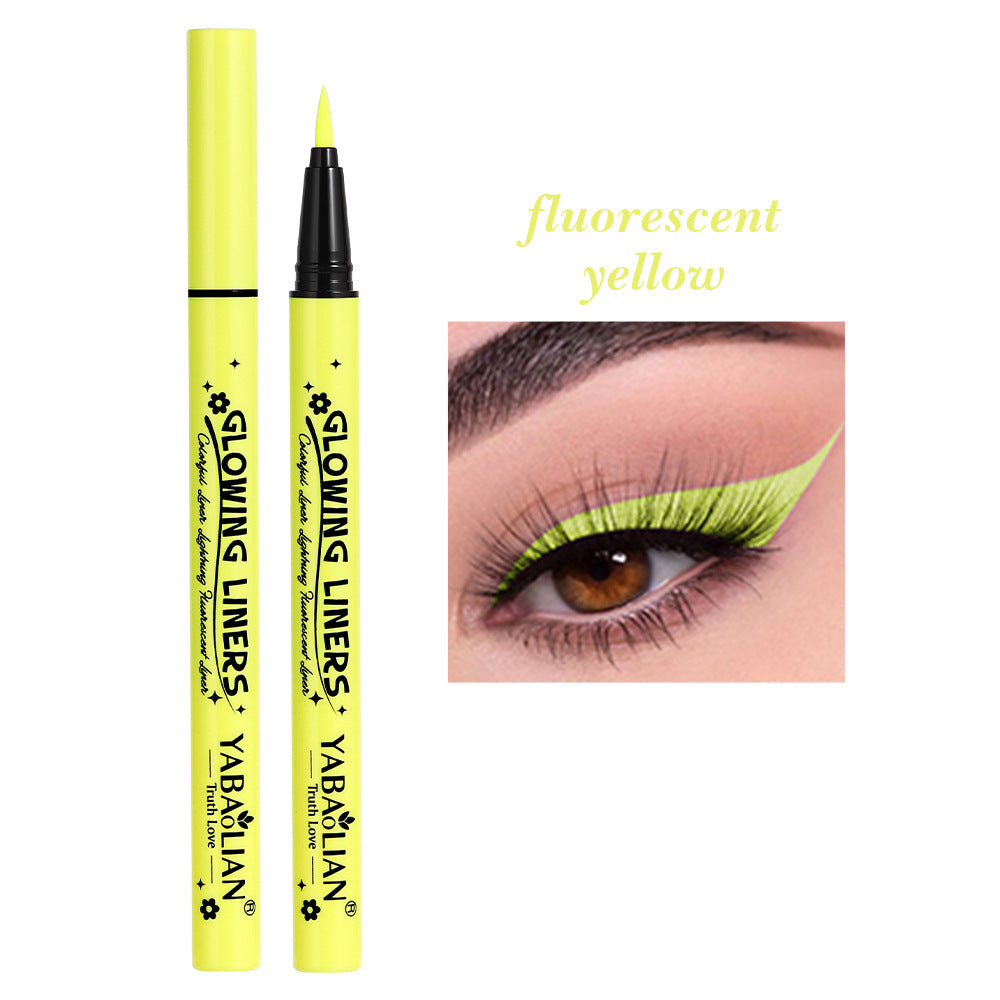 Eyeliner Fluorescent Makeup Waterproof And Sweatproof - 0 - CJ - Fluorescent Yellow - CJYD210250907GT